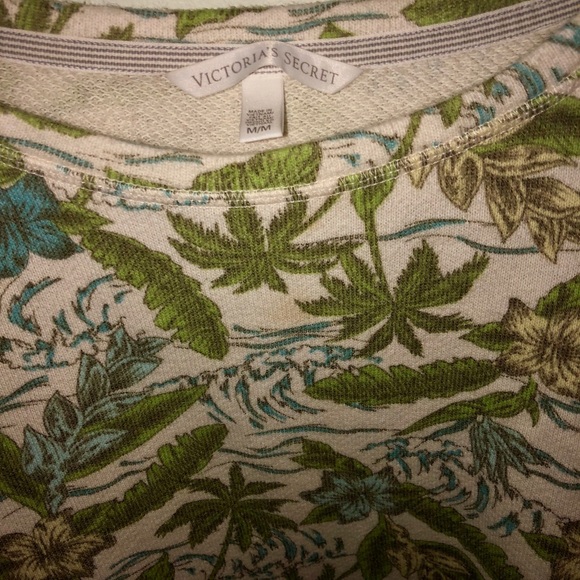 Tropical Print Cropped Sweatshirt - Picture 3 of 3